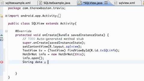 Android Application Development Tutorial   119   Setting up method to Read SQLite