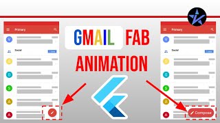 Gmail like Floating Action Button Animation based on scroll in Flutter -Extended FAB - FAB Animation