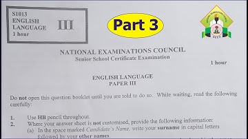 NECO 2025 SSCE English Language Past Questions & Answers (PART 3) #NECO2025 #NECOpastquestions