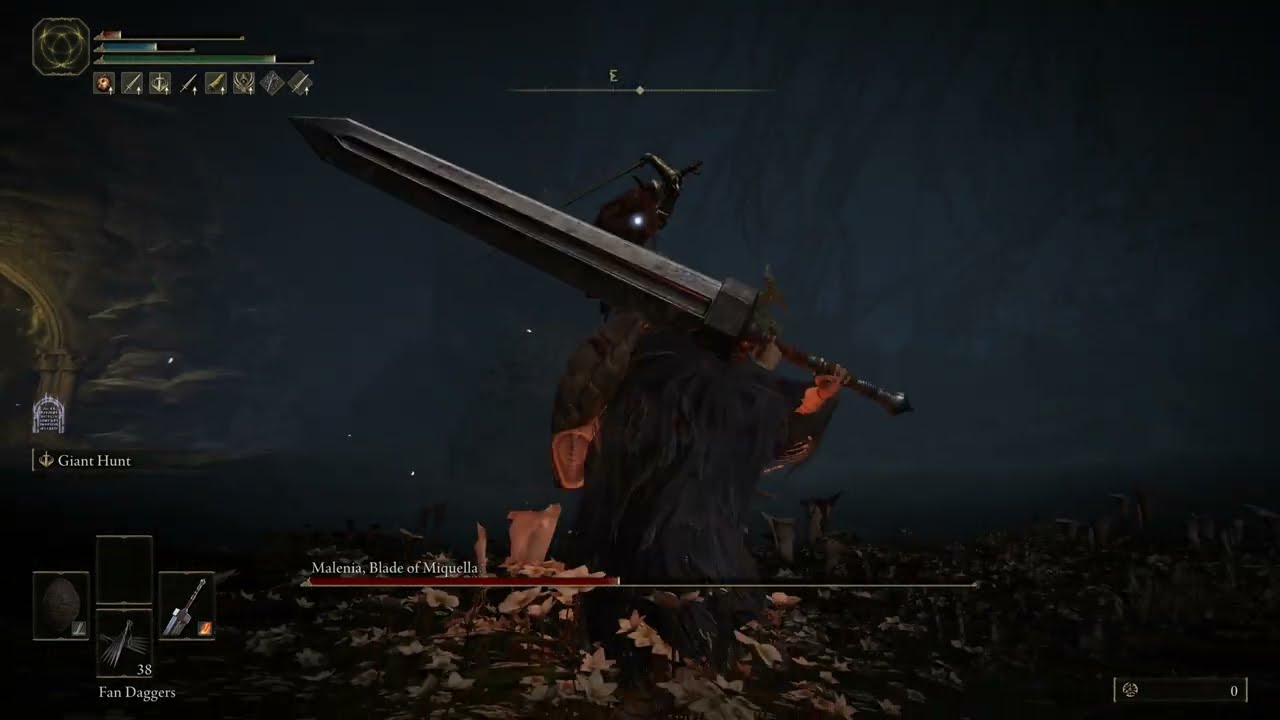Elden Ring - Malenia / Greatsword / Giant Hunt / No Damage / Level 1 / Patch 1.08.1