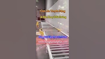 Băng tải con lăn truyền động & bộ bàn xoay đổi hướng 90 độ tự động #bang #tai #băng #tải #con #lăn