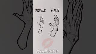How to draw Male &amp; Female hands Tutorial ✏️ #tutorials #howtodraw #sketch #hand #art #fyppppp #fypシ