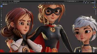 Test Rig and Pose Rigged Characters into a Scene - Blender