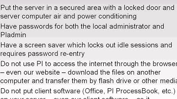 OSIsoft: General suggestions for securing the PI System environment. v3.4.375