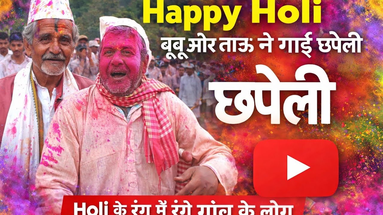 Happy Holi बूबू ताऊ ने गाई छपेली Holi के रंग में रंगे गांव के लोग #trending #happyholi#viral
