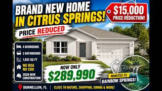 This 4-Bedroom Home in Citrus Springs Is Under 290K