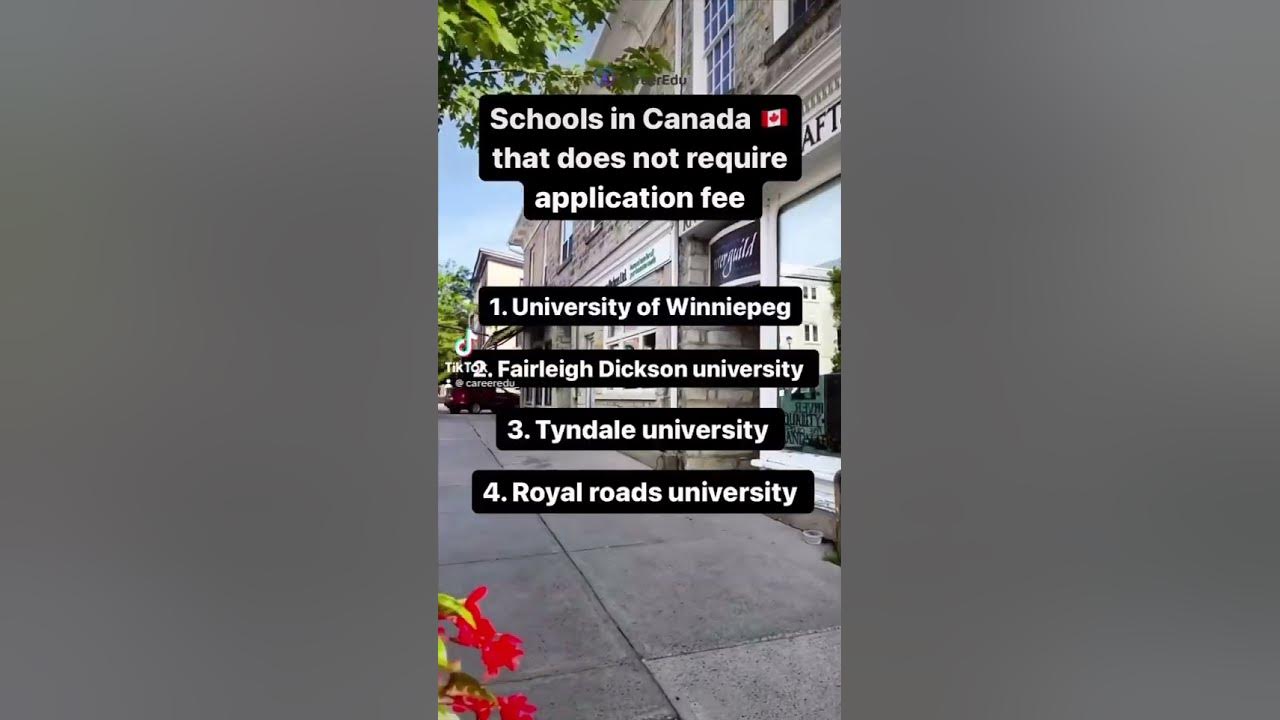 Universities In Canada That Waive Application Fee