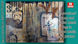 Observations -  Art Journal Spread @SallyVanNuysArtist