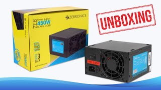 ZEBRONICS Zeb-450W Black Gold 450W PSU Unboxing & Review⚡3 SATA केबल्स के साथ बजट पावर सप्लाई !