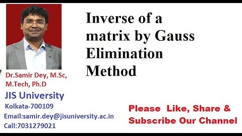 Inverse of a matrix by Gauss Elimination Method