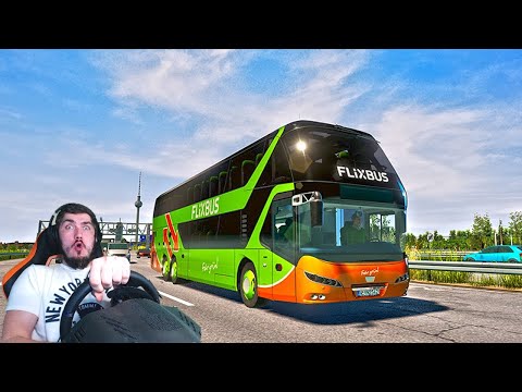 РАБОТАЮ ВОДИТЕЛЕМ АВТОБУСА В ГЕРМАНИИ - FERNBUS SIMULATOR + РУЛЬ