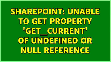 Sharepoint: Unable to get property 
