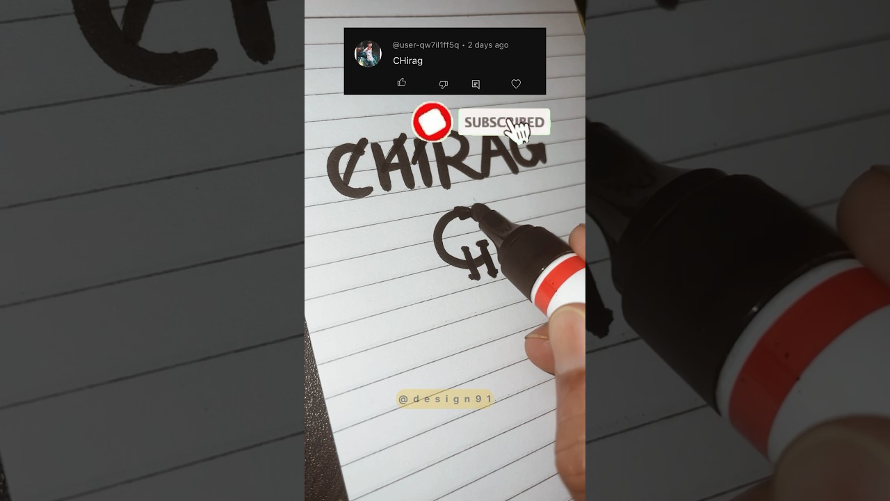 Chirag name logo💥comment your names👀 #shorts #youtubeshorts #logo -  YouTube, image size:1280x720