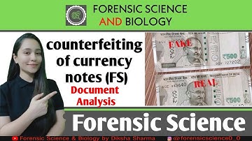 Counterfeiting of currency Notes || Forensic Document Examination