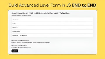 HTML Form with JavaScript Validation | End-to-End Form Building Tutorial