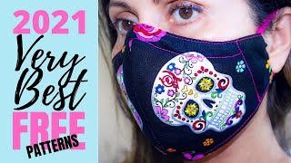 The Very Best Fitted Fabric Face Mask of 2021  [IMPROVED] FREE PATTERNS