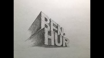 How to draw "Ben-Hur" in two point perspective, part 2