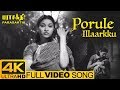 Parasakthi Tamil Movie Songs | Porule Illaarkku Video Song 4K | Sivaji Ganesan | 4k HD Video Songs