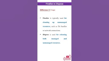 Difference between Finalize and Dispose method #java #CSharp #techinterviews #interviewpreparation