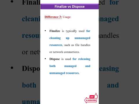 Difference between Finalize