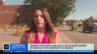 Student from Maryland shot and killed near campus of Norfolk State University in Virginia