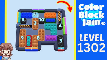 Color Block Jam Level 1302 Solution Walkthrough