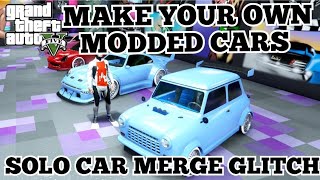 SOLO CAR MERGE GLITCH 🔥 MODDED CARS IN GTA V CAR TO CAR MAKE MONEY ONLINE MODS GTA screenshot 5