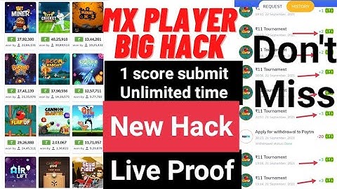 MX player game ke 1 he score ko unlimited bar submit karne wala trick |MX player all game hack trick