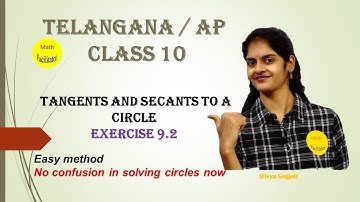 Tangents and secant to a circle|Class 10|Exercise 9.2 Q 3 & 4| TS | AP