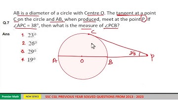 AB is a diameter of a circle with Centre O  The tangent at a point C on the circle and AB, when prod