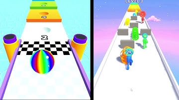 Ball run 2048 VS Layer master - All Levels