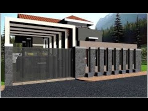  Desain  Pagar  Rumah  Minimalis  Dengan Batu  Alam  YouTube