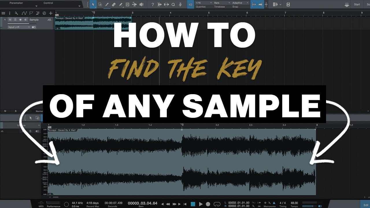How to Find the Key and BPM of any Sample in Studio One 3 YouTube