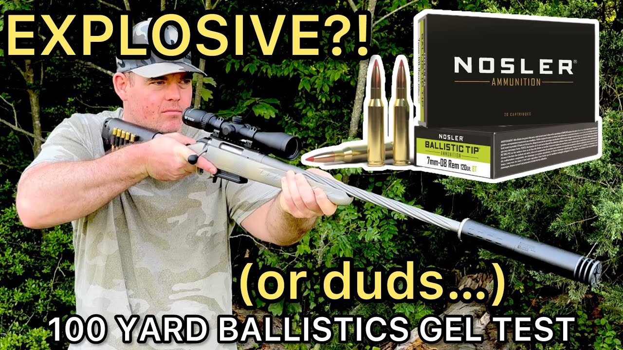 Exploder Brand Bullets 7mm-08 EXPLODER?! Nosler Ballistic Tip Ballistics Gel Ammo Test - YouTube