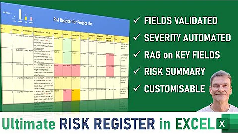 STEP by STEP Excel Smart Risk Register | Risk heat map | Project and Risk Management | Template