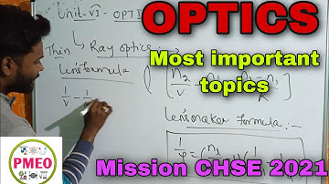 CHSE 2021||Optics most important topics and selection question||Mission CHSE 2021