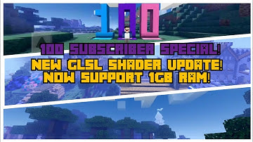 100 Subscriber Special!!Mcpe Glsl Shader Released V2!!Support 1GB RAM!!No Clickbait!