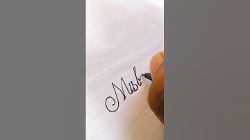 Misbah name in cursive handwriting subscribe to my channel #short