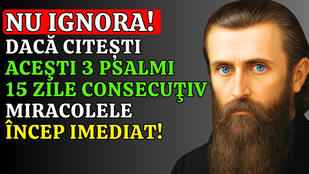 FACI ASTA 15 ZILE! CITEȘTE ACEȘTI 3 PSALMI PUTERNICI CARE DISTRUG TOATE PROBLEMELE! ARSENIE BOCA