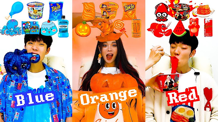 COLOR FOOD MUKBANG🔥 [Blue🥶 • Orange🎃 • Red🦞]