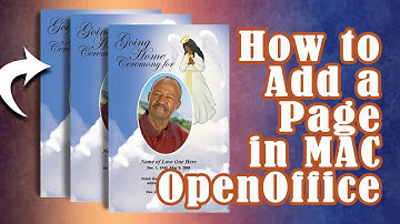 Add a Page in MAC OpenOffice - Funeral Program Template