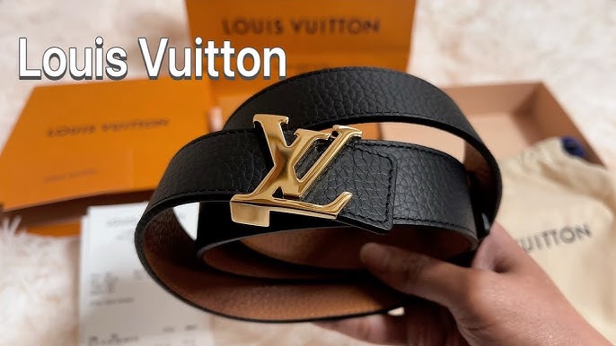 Louis Vuitton Pretty LV Belt 30 mm Reversible Brown Beige Leather