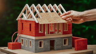 Top 5 Mini Brick Hacks to Build a 2 Story House Quickly 🧱✨ #miniature #diy