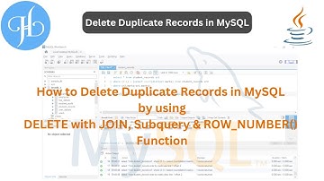 How to Delete Duplicate Records in MySQL