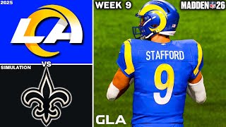 Rams Vs. Saints Week 9 Simulation Madden 26 Ps5 Gameplay