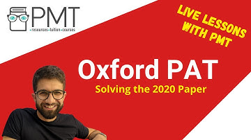 Oxford PAT 2020 Live Solutions | PMT Education