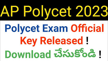 ap polycet 2023 offical key download in telugu
