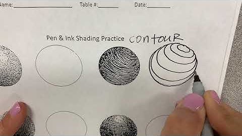 Cross contour shading