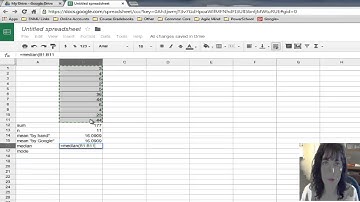 measures of central tendency in Google Sheets