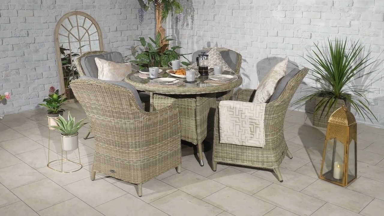 Wentworth Four Seater Round Imperial Dining Set